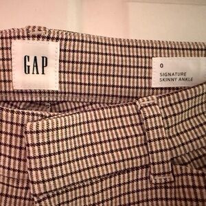 GAP Women’s Tan and Brown Patterned Dress Pants
